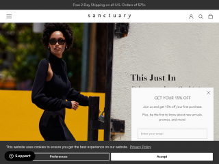 sanctuaryclothing.com screenshot