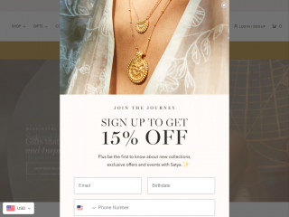 satyajewelry.com screenshot
