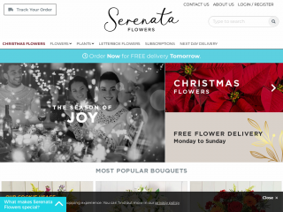 serenataflowers.com screenshot