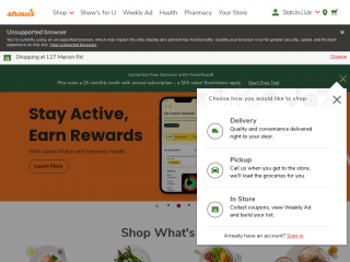 shaws.com screenshot