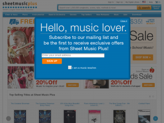 sheetmusicplus.com screenshot