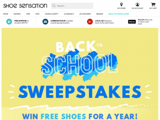 shoesensation.com screenshot