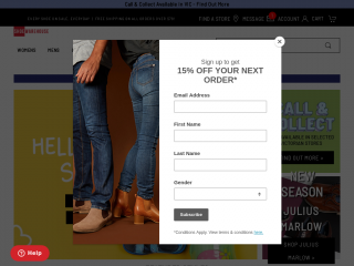 shoewarehouse.com.au screenshot