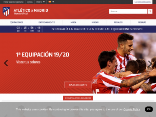 shop.atleticodemadrid.com screenshot