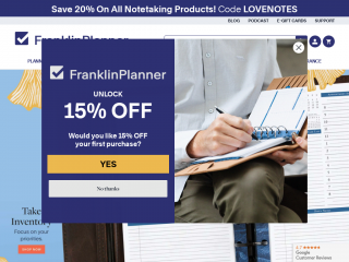 shop.franklinplanner.com screenshot