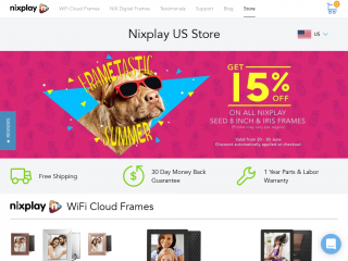 shop.nixplay.com screenshot