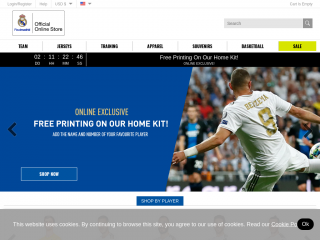 shop.realmadrid.com screenshot