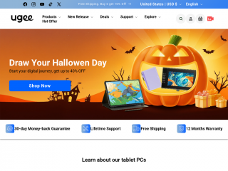 shop.ugee.com screenshot