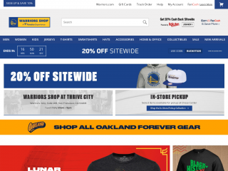 shop.warriors.com screenshot