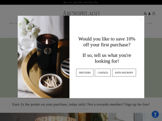shoparchipelago.com screenshot
