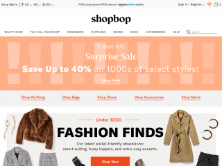 shopbop.com screenshot