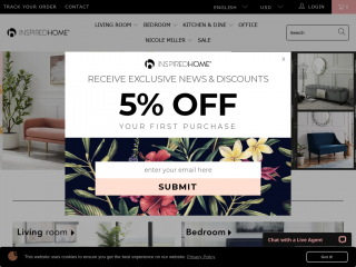 shopinspiredhome.com screenshot