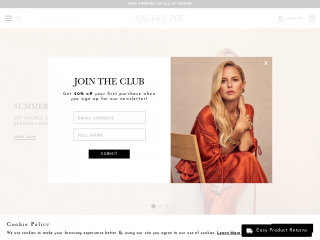 shoprachelzoe.com screenshot