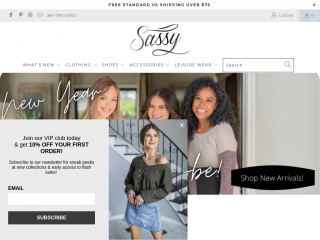 shopsassyboutique.com screenshot