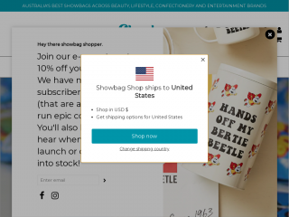 showbagshop.com.au screenshot