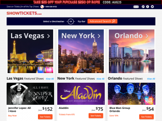 showtickets.com screenshot