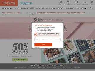 shutterfly.com screenshot