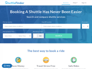 shuttlefinder.com screenshot