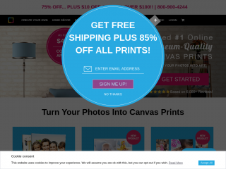 simplecanvasprints.com screenshot