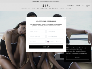 sirthelabel.com screenshot