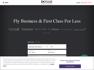 skyluxtravel.com screenshot