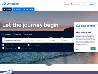 skyscanner.com screenshot