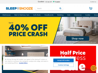 sleepandsnooze.co.uk screenshot