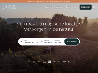 slowcabins.be screenshot