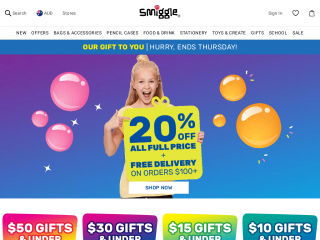 smiggle.com.au screenshot