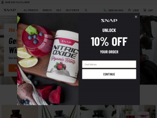 snapsupplements.com screenshot