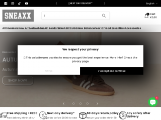 sneaxx.com screenshot