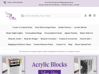 songlyricprints.co.uk screenshot