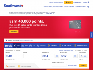 southwest.com screenshot