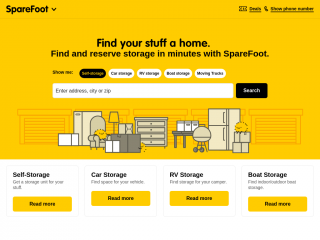 sparefoot.com screenshot