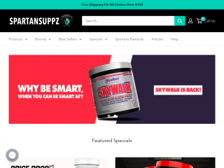 spartansuppz.com screenshot