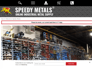 speedymetals.com screenshot