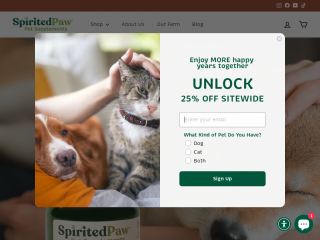 spiritedpaw.com screenshot