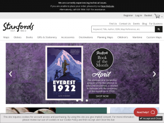 stanfords.co.uk screenshot