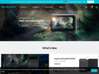 store.huion.com screenshot