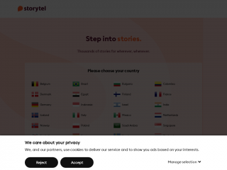 storytel.com screenshot
