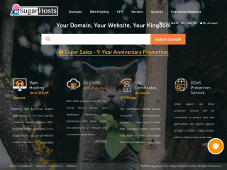 sugarhosts.com screenshot