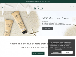 sukinnaturals.com screenshot