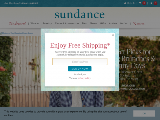 sundancecatalog.com screenshot