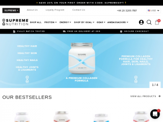 supremenutrition.com screenshot