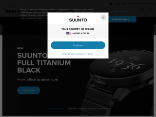 suunto.com screenshot