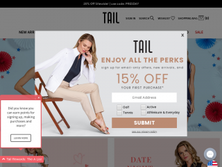 tailactivewear.com screenshot