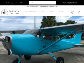 tailwindapparel.com screenshot