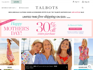 talbots.com screenshot