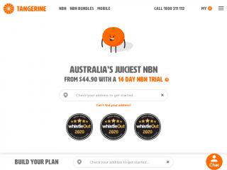 tangerinetelecom.com.au screenshot