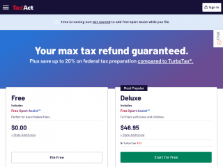 taxact.com screenshot